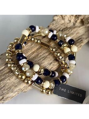 Gold Earthy Tones 3 Stretch Bracelets The Limited